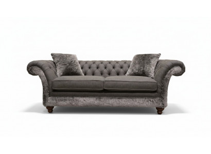 Chesterfield bank 3-zits gestoffeerde bank Klassieke stoffen bank Textiel