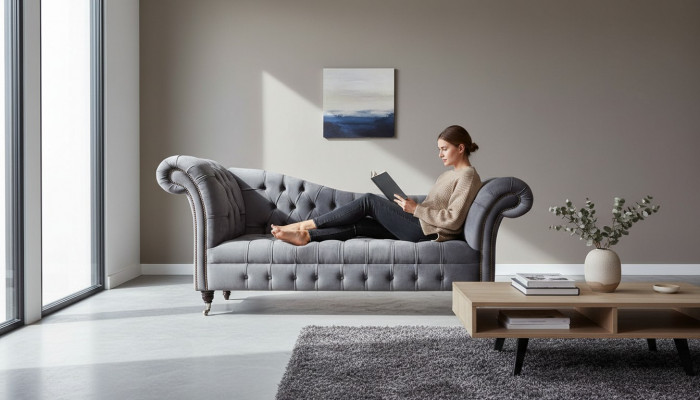 Chesterfield 3-zits designbank bank gestoffeerd zitstof luxe bankstellen