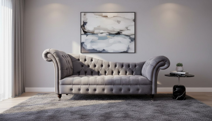 Chesterfield 3-zits designbank bank gestoffeerd zitstof luxe bankstellen