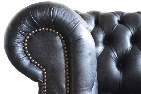 Klassiek Design Chesterfield Luxe gestoffeerde bank Bankstel van leer Nieuw