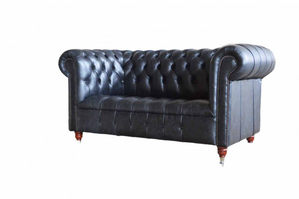 Klassiek Design Chesterfield Luxe gestoffeerde bank Bankstel van leer Nieuw