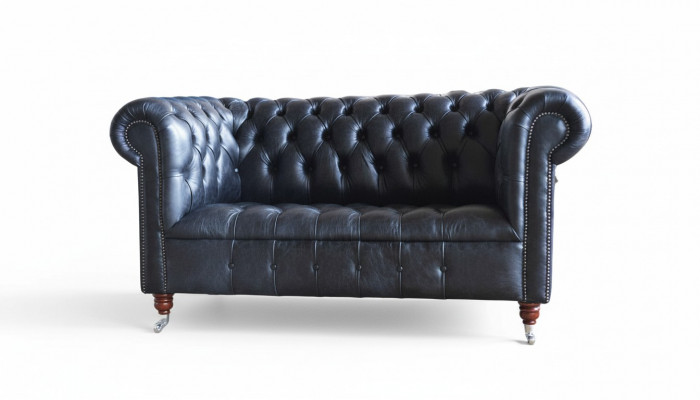 Klassiek Design Chesterfield Luxe gestoffeerde bank Bankstel van leer Nieuw