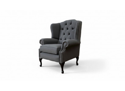 Grijze fauteuil fauteuil ontwerp gestoffeerde bank bank Chesterfield textiel nieuw