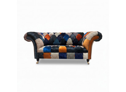 Bank stof design driezits luxe Chesterfield-meubels veelkleurig