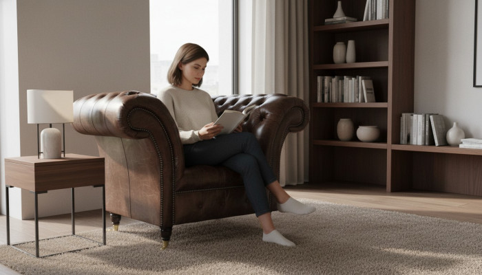 Chesterfield fauteuil klassiek design woonkamer gestoffeerde eenzitter stijl meubels