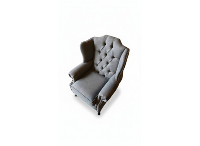 Fauteuil Oorfauteuil Stof Grijs Woonkamer Polyester 1-zits Modern Nieuw