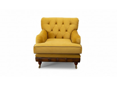 Fauteuil 1-zits banken Stof Woonkamer Textiel Luxe Meubels Eenpersoons Chesterfield