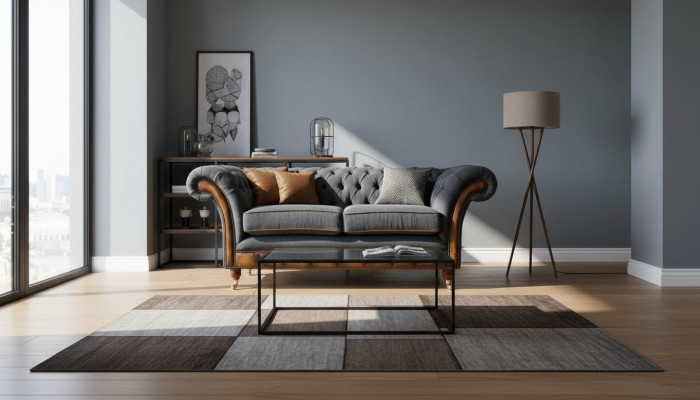 Bankstel 2-zits designbanken gestoffeerde banken textiel chesterfield tweezitter