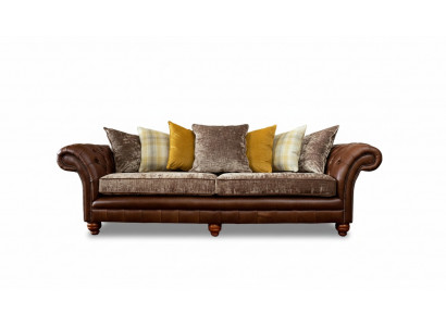 Sofa Bank 3-zits Design Bank Bekleding Textiel Klassiek Driezitter Nieuw