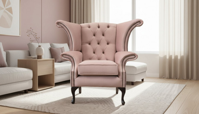 Ohrensessel Stoel Fluweel Ontwerp Bekleding Bank Chesterfield Textiel Meubilair