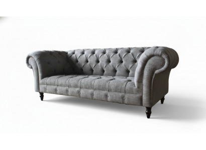Chesterfield bank bank bekleding 3-zits bank banken zitten banken Grijs Nieuw