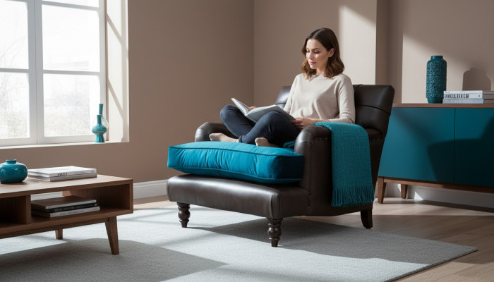 Chesterfield fauteuil bank 1-zits bank gestoffeerde bank leer grijs