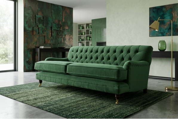 Chesterfield Bank 3-zits Stoffen Bank Beklede Banken Textiel Driezitter