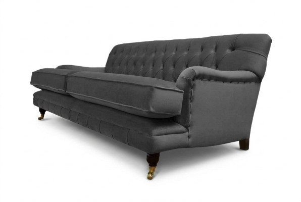 Designer Bankstel 3-Zits Moderne Bank Bekleding Grijs Sofas Design Bankstel