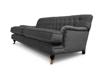 Designer Bankstel 3-Zits Moderne Bank Bekleding Grijs Sofas Design Bankstel