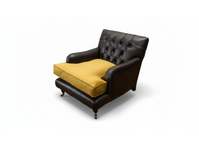 Sofa Bank Leren Bruin Lounge Bekleding Zetel Luxe Ontwerp Club