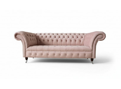 Chesterfield 3-zits Roze Design Banken Bekleding Bankstellen Stof Textiel