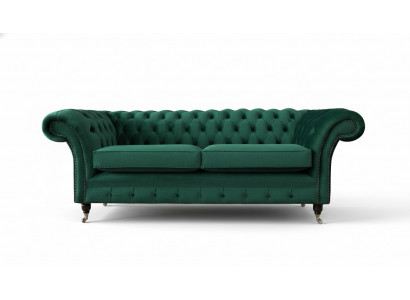 Bankstel 3-zits Groen Bankstellen Stijl Luxe Woonkamer Ontwerp Chesterfield Nieuw