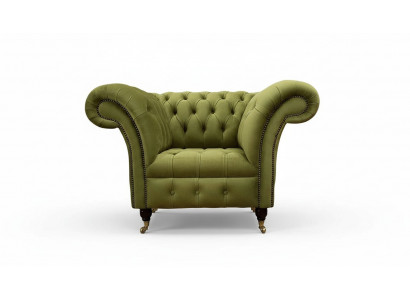 Chesterfield design fauteuil bank bekleding luxe textiel bankstellen eenzitter