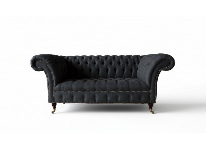 Ontwerp Chesterfield Stoffen Bank Bankstel 2 Zits Bekleding Textiel Stof Nieuw