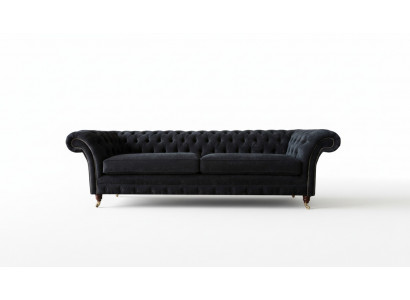 Design Sofa 4-zitsbekleding Luxe Klassieke Textiel Chesterfield Sofa's