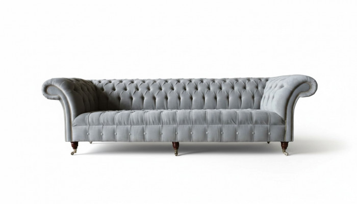 Chesterfield Design Bank 4-Zits Bank Bekleding Luxe Textiel Bankstellen