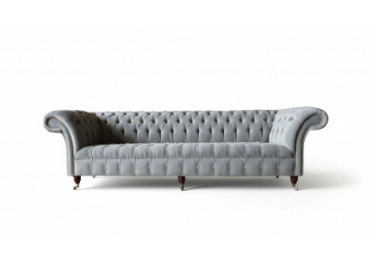 Chesterfield Design Bank 4-Zits Bank Bekleding Luxe Textiel Bankstellen