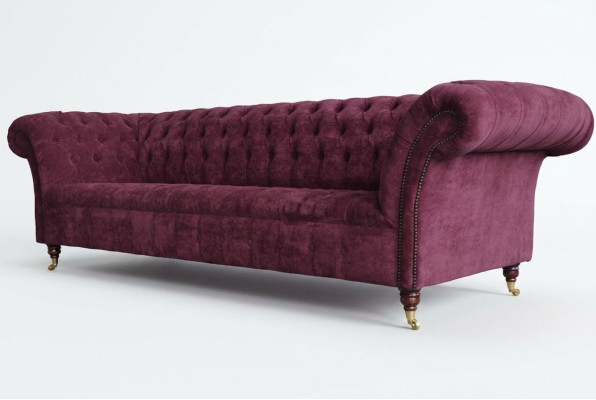 Chesterfield Design Bank Bekleding Stoffen Bank Banken 3-Zits Nieuw