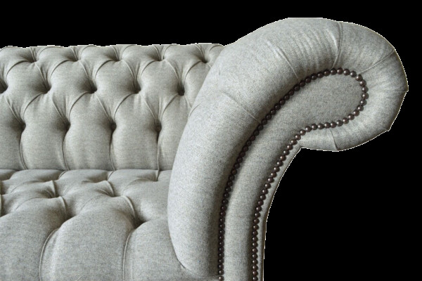 Chesterfield eenzits bank fauteuil bank gestoffeerde zitmeubel textiel stof