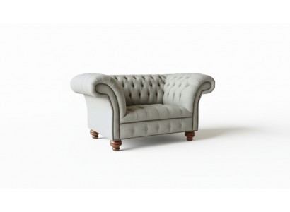 Chesterfield eenzits bank fauteuil bank gestoffeerde zitmeubel textiel stof