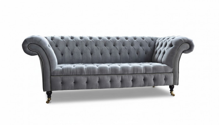 Chesterfield 3-zits bank zit textiel stoffen banken banken bank polster