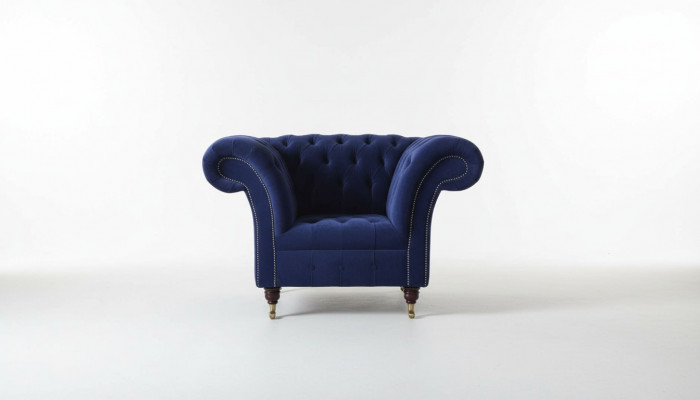 Chesterfield textiel fauteuil 1-zits bank bekleding ontwerp luxe modern  Chesterfield textiel fauteuil 1-zits bank bekleding ontwerp luxe modern