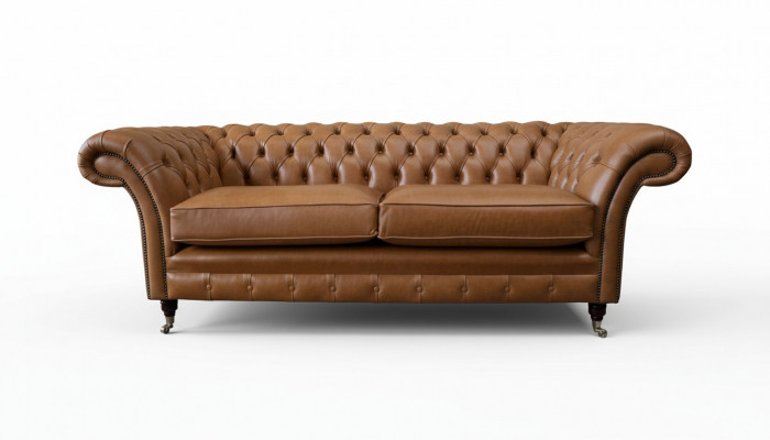 Bankstel 3-zits lederen banken bank bekleding woonkamer Chesterfield driezits