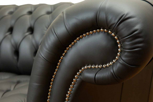 Chesterfield Design Luxe Gestoffeerde Bank Bank Zit Leder Nieuw Bank Nieuw