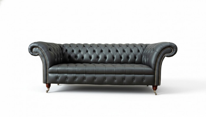 Chesterfield Design Luxe Gestoffeerde Bank Bank Zit Leder Nieuw Bank Nieuw