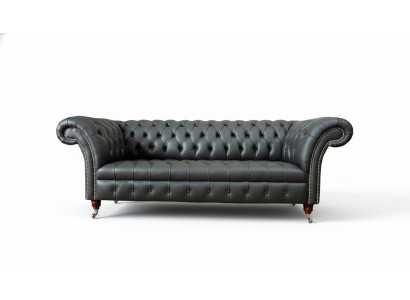 Chesterfield Design Luxe Gestoffeerde Bank Bank Zit Leder Nieuw Bank Nieuw