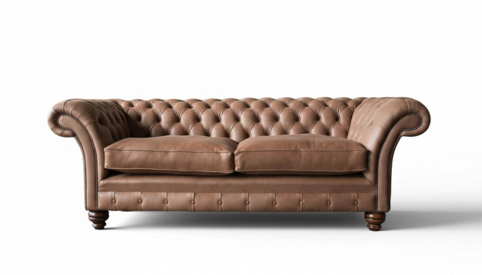 Chesterfield Bank Ontwerp Luxe Leder Bekleding Klassieke Bank 3-Zitter