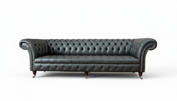 Luxe vierzitsbank 4 zits woonkamer Chesterfield Engels stofontwerp