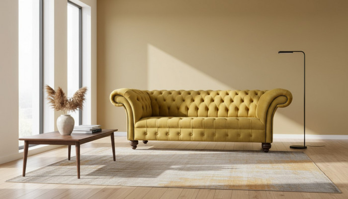 Bankstel 3-zitsbanken Zittende bank Chesterfield banken Driezitter Textiel