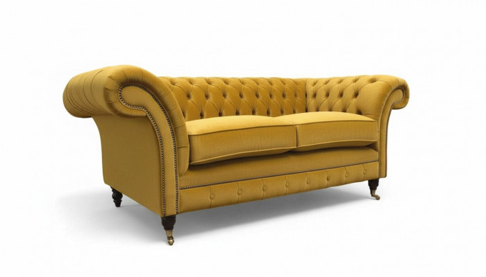 Sofa 2-zits bank stoffen bank textiel stof Chesterfield banken Nieuw