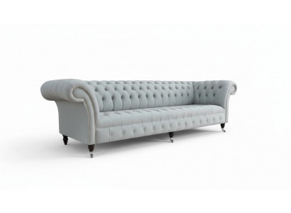 Chesterfield bank 4-zits ontwerpersbank stoffen bekledingstextiel