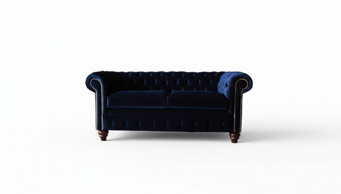 Blauwe Chesterfield Engelse klassieke stijl bank bank 3 zits kussen 230cm