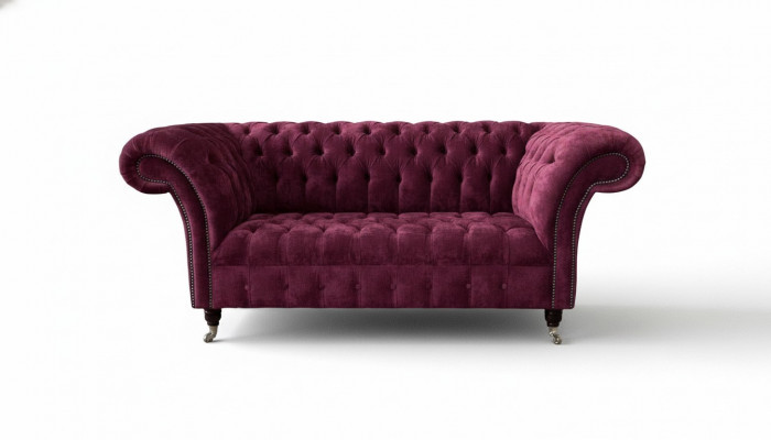 Sofa Luxe Textiel Chesterfield Bank Bankstellen Bekleding 2 Zits Roze Ontwerp