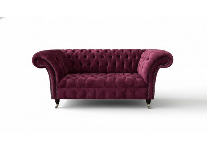 Sofa Luxe Textiel Chesterfield Bank Bankstellen Bekleding 2 Zits Roze Ontwerp