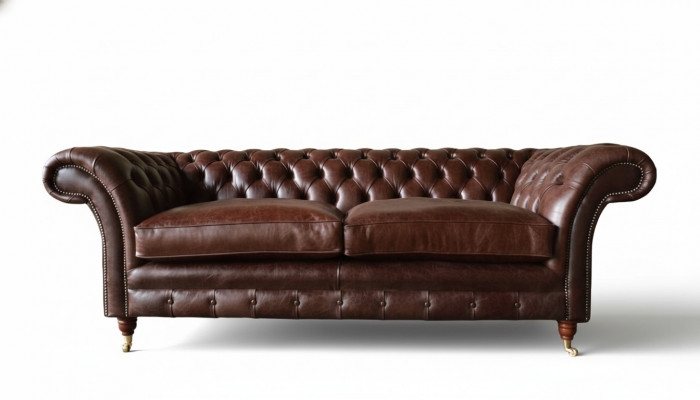 Bankstel 3-zits Bank Gewatteerde Banken Bankstellen Woonkamer Chesterfield Leer