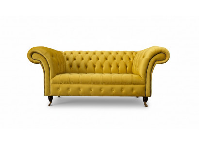 Chesterfield Bank Bank Bekleding 2-zits Woonkamer Bank Zitplaats Geel