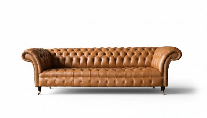 Leren Chesterfield bankstel 4-zits banken luxe leren banken gestoffeerde woonkamer