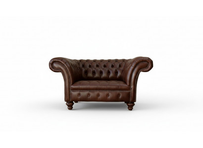 Chesterfieldbank Woonkamerbanken Bank Bekleding Leer Modern 1,5-Zits