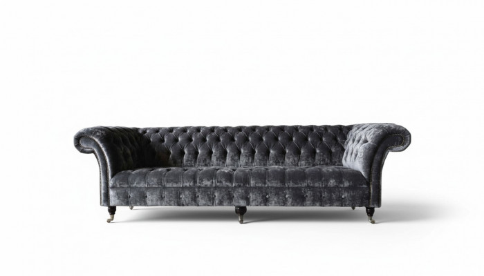 Vierzitterbank 4-zitsbanken Textiel Modern Design Stof Polyester Grijs
