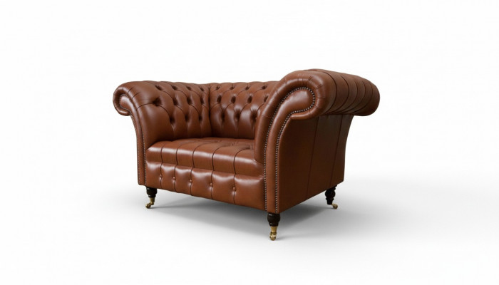 Chesterfield Design Stoff Bank Fauteuil 1,5-zits gestoffeerde banken Lounge